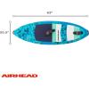 Airhead Wakesurf Boards, EVA Traction Pads, Adjustable Foot Straps, Great for All Skill Levels, Multiple Sizes/Styles(Spectrum)