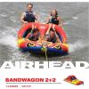 SportsStuff Bandwagon 2+2 Towable 1-4 Rider Tube for Boating and Water Sports, Kwik-Connect Tow, Heavy-Duty Full Nylon Cover & EVA Padding(Motorcycle)