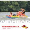SportsStuff Bandwagon 2+2 Towable 1-4 Rider Tube for Boating and Water Sports, Kwik-Connect Tow, Heavy-Duty Full Nylon Cover & EVA Padding(Motorcycle)