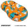 Sportsstuff Inflatable Snow Sled with Handles – 48″ Single/78 Double – Snow Sleds for Kids – Multiple Sizes & Designs(Space Cat – Double)
