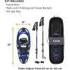 Yukon Charlie’s Advanced Snowshoe Kit, Includes Snowshoes, Trekking Poles and Travel Bag(8×21)