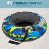 Yukon Charlie’s Inflatable Snow Tube 46” – Heavy-Duty Snow Sled with Polyester Cover, Slick PVC Bottom, and Foam Handles – Perfect for Kids Ages 7+(Camo)