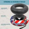 Yukon Charlie’s Inflatable Snow Tube 46” – Heavy-Duty Snow Sled with Polyester Cover, Slick PVC Bottom, and Foam Handles – Perfect for Kids Ages 7+(Stars & Stripes)