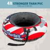 Yukon Charlie’s Inflatable Snow Tube 46” – Heavy-Duty Snow Sled with Polyester Cover, Slick PVC Bottom, and Foam Handles – Perfect for Kids Ages 7+(Stars & Stripes)