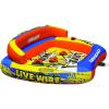 AIRHEAD LIVE WIRE 1-3 Rider, Towable Tube for Boating with Dual Tow Points, Orange