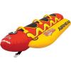 Airhead Hot Dog Towable | Multiple Models, Tube for Boating and Water Sports, Neoprene Seat Pads, Double-Stitched Full Nylon Cover, and Boston Valve for Convenient Inflating & Deflating(Hot Dog)