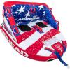 Airhead Mable Inflatable Towable Tube, 1-4 Rider Models, Dual Tow Points, Full Nylon Cover, EVA Foam Pads, Patented Speed Valve, Boat Tubes and Towables(2 Rider Stars & Stripes)