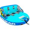 Airhead Mable Inflatable Towable Tube, 1-4 Rider Models, Dual Tow Points, Full Nylon Cover, EVA Foam Pads, Patented Speed Valve, Boat Tubes and Towables(3 Rider Teal)