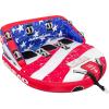 Airhead Mable Inflatable Towable Tube, 1-4 Rider Models, Dual Tow Points, Full Nylon Cover, EVA Foam Pads, Patented Speed Valve, Boat Tubes and Towables(3 Rider Stars & Stripes)