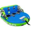 Airhead Mable Inflatable Towable Tube, 1-4 Rider Models, Dual Tow Points, Full Nylon Cover, EVA Foam Pads, Patented Speed Valve, Boat Tubes and Towables(3 Rider Blue)