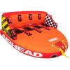 Airhead Mable Inflatable Towable Tube, 1-4 Rider Models, Dual Tow Points, Full Nylon Cover, EVA Foam Pads, Patented Speed Valve, Boat Tubes and Towables(4 Rider Orange)