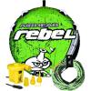 Airhead Rebel Towable Kit 1 Rider Tube with Rope and Pump, Kwik-Connect Tow, Double-Stitched Full Nylon Cover & Speed Safety Valve for Easy Inflating & Deflating(Striped)