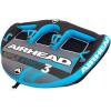 Airhead Ripple Effect 2-3 Rider Towable Tube for Boating and Water Sports – Kwik-Connect Tow System, Full Nylon Cover, Bolster Fins, Patented Speed Valve(3-Rider)