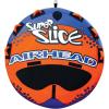 Airhead Slice Towable 2-4 Rider Models, Tube for Boating and Water Sports, Heavy Duty Full Nylon Cover with Zipper, EVA Foam Pads, and Patented Speed Safety Valve for Easy Inflating & Deflating(Orange – 3 Rider)