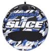 Airhead Slice Towable 2-4 Rider Models, Tube for Boating and Water Sports, Heavy Duty Full Nylon Cover with Zipper, EVA Foam Pads, and Patented Speed Safety Valve for Easy Inflating & Deflating(Blue – 3 Rider)