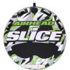 Airhead Slice Towable 2-4 Rider Models, Tube for Boating and Water Sports, Heavy Duty Full Nylon Cover with Zipper, EVA Foam Pads, and Patented Speed Safety Valve for Easy Inflating & Deflating(Green – 2 Rider)