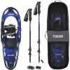 Yukon Charlie’s Advanced Snowshoe Kit, Includes Snowshoes, Trekking Poles and Travel Bag(8×25)