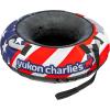 Yukon Charlie’s Inflatable Snow Tube 46” – Heavy-Duty Snow Sled with Polyester Cover, Slick PVC Bottom, and Foam Handles – Perfect for Kids Ages 7+(Stars & Stripes)