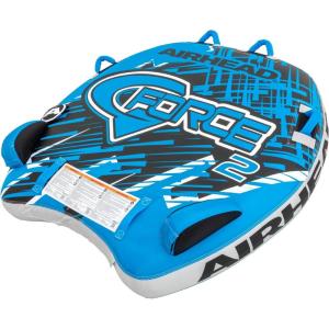 Airhead G-Force Inflatable Towable Tube | 2-4 Rider Models | Dual Tow Points | Full Nylon Cover | Kwik-Connect | Patented Speed Valve | Boat Tubes and Towables(G-Force 2 Rider)