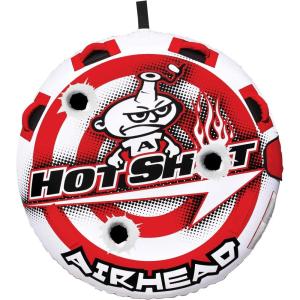 Airhead Hot Shot Towable 1-2 Rider Tube for Boating and Water Sports, Double-Stitched Full Nylon Cover & Speed Safety Valve for Easy Inflating & Deflating(Tube)