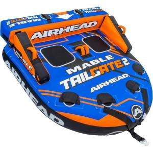 Airhead Mable Inflatable Towable Tube, 1-4 Rider Models, Dual Tow Points, Full Nylon Cover, EVA Foam Pads, Patented Speed Valve, Boat Tubes and Towables(2 Rider Tailgate)