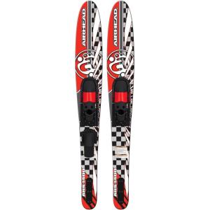 Airhead Trainer Water Skis for Kids and Adults – Multiple Sizes/Styles – Stability & Control – Ultimate Training System for Various Skill Levels(Wide Combo Skis 65″)