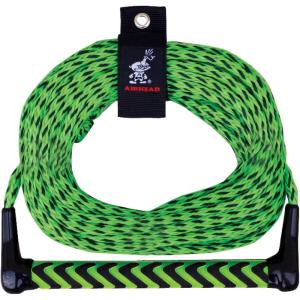 Airhead Water Ski Rope with EVA Handle, 1 Section for Tubing, Water Skis and Wakesurf Boards,Green and Black(Water Ski Rope)