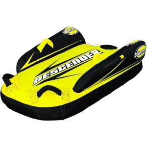 Sportsstuff Descender Kids Inflatable Snow Tube/Sled with Ultra Durable Nylon Cover , Black