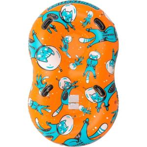Sportsstuff Inflatable Snow Sled with Handles – 48″ Single/78 Double – Snow Sleds for Kids – Multiple Sizes & Designs(Space Cat – Double)