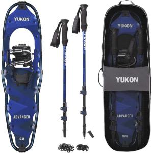 Yukon Charlie’s Advanced Snowshoe Kit, Includes Snowshoes, Trekking Poles and Travel Bag(10×36)