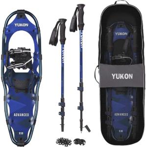 Yukon Charlie’s Advanced Snowshoe Kit, Includes Snowshoes, Trekking Poles and Travel Bag(9×30)