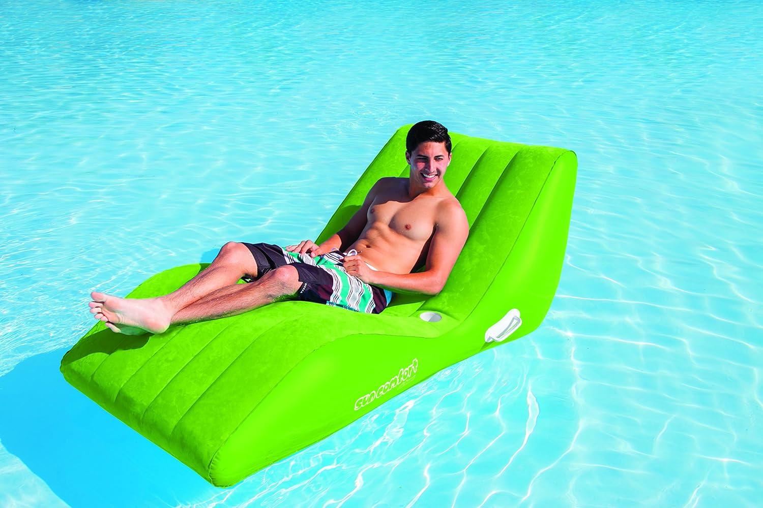 image:imageAirhead SUN COMFORT COOL SUEDE Double Zero Gravity Lounge LimeLime