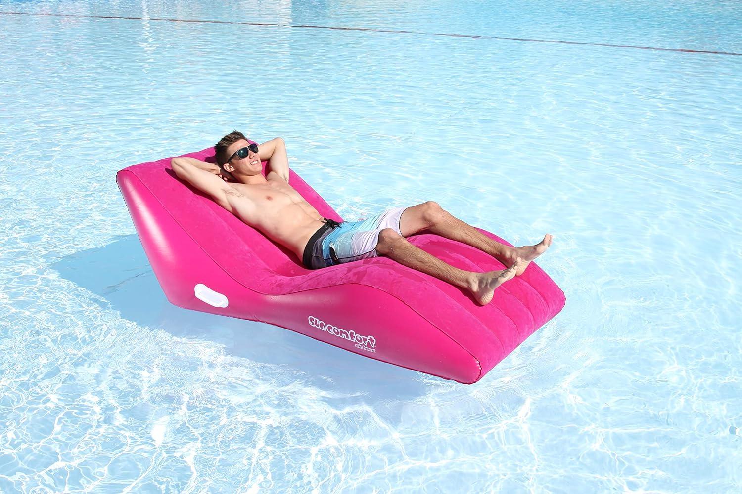 image:imageAirhead SUN COMFORT COOL SUEDE Double Zero Gravity Lounge LimeRaspberry