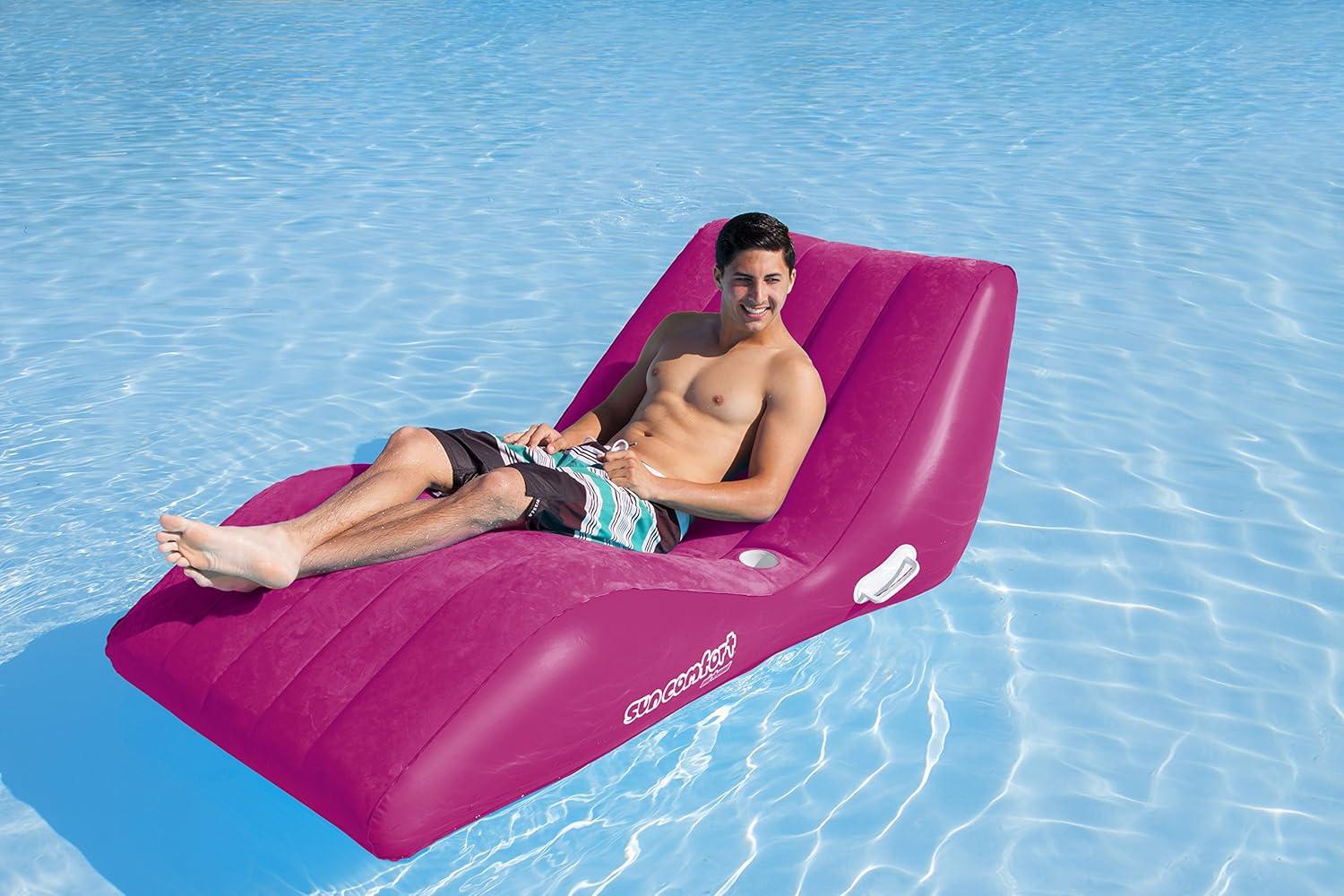 image:imageAirhead SUN COMFORT COOL SUEDE Double Zero Gravity Lounge LimeRaspberry