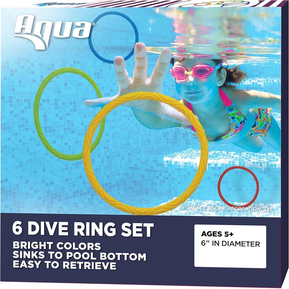 image:imageAqua Pool Toys Water amp Lawn Toys Great for Summer Parties Multiple Styles and ColorClassic Dive Rings