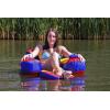 AIRHEAD Bimini Lounger II, 1 Person Pool Float with Drink Holder Zip Storage Pocket(chair)