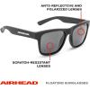 Airhead Classic Floating Sunglasses | Lightweight Frame with Polarized Anti-Reflective UV Ray Blocking Lenses(Black)