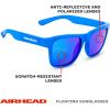 Airhead Classic Floating Sunglasses | Lightweight Frame with Polarized Anti-Reflective UV Ray Blocking Lenses(Blue)