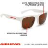 Airhead Classic Floating Sunglasses | Lightweight Frame with Polarized Anti-Reflective UV Ray Blocking Lenses(White)