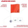 Airhead Deluxe Watersports Red Flag (4 ft) – Premium Watersports Safety Accessory – Enhanced Visibility and Safety for Water Skiing(StIK-a-FLAG)