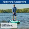 Aqua PRO Halcyon Adventure Inflatable Stand-Up Paddleboard iSUP, Scalloped Wide Stable Design with Non-Slip EVA Deck, Includes Paddle, Ankle Leash, Pump and Carry/Storage Bag(Adventure)