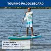 Aqua PRO Halcyon Touring Inflatable Stand-Up Paddleboard iSUP, Sleek Stable Design with Non-Slip EVA Deck, Includes Paddle, Ankle Leash, Pump and Carry/Storage Bag(Touring)