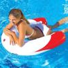 Sportsstuff Noodler 1 Inflatable Floating Lounge Chair with Cup Holder, Red and White(1 Person)