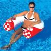 Sportsstuff Noodler 1 Inflatable Floating Lounge Chair with Cup Holder, Red and White(1 Person (Pack of 4))