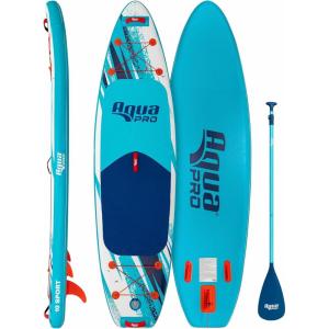 Aqua PRO Halcyon Sport Inflatable Stand-Up Paddleboard iSUP, Standard Design with Non-Slip EVA Deck, Includes Paddle, Ankle Leash, Pump and Carry/Storage Bag(Sport)