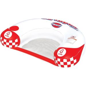 Sportsstuff Noodler 1 Inflatable Floating Lounge Chair with Cup Holder, Red and White(1 Person)