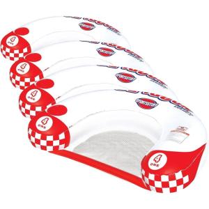 Sportsstuff Noodler 1 Inflatable Floating Lounge Chair with Cup Holder, Red and White(1 Person (Pack of 4))