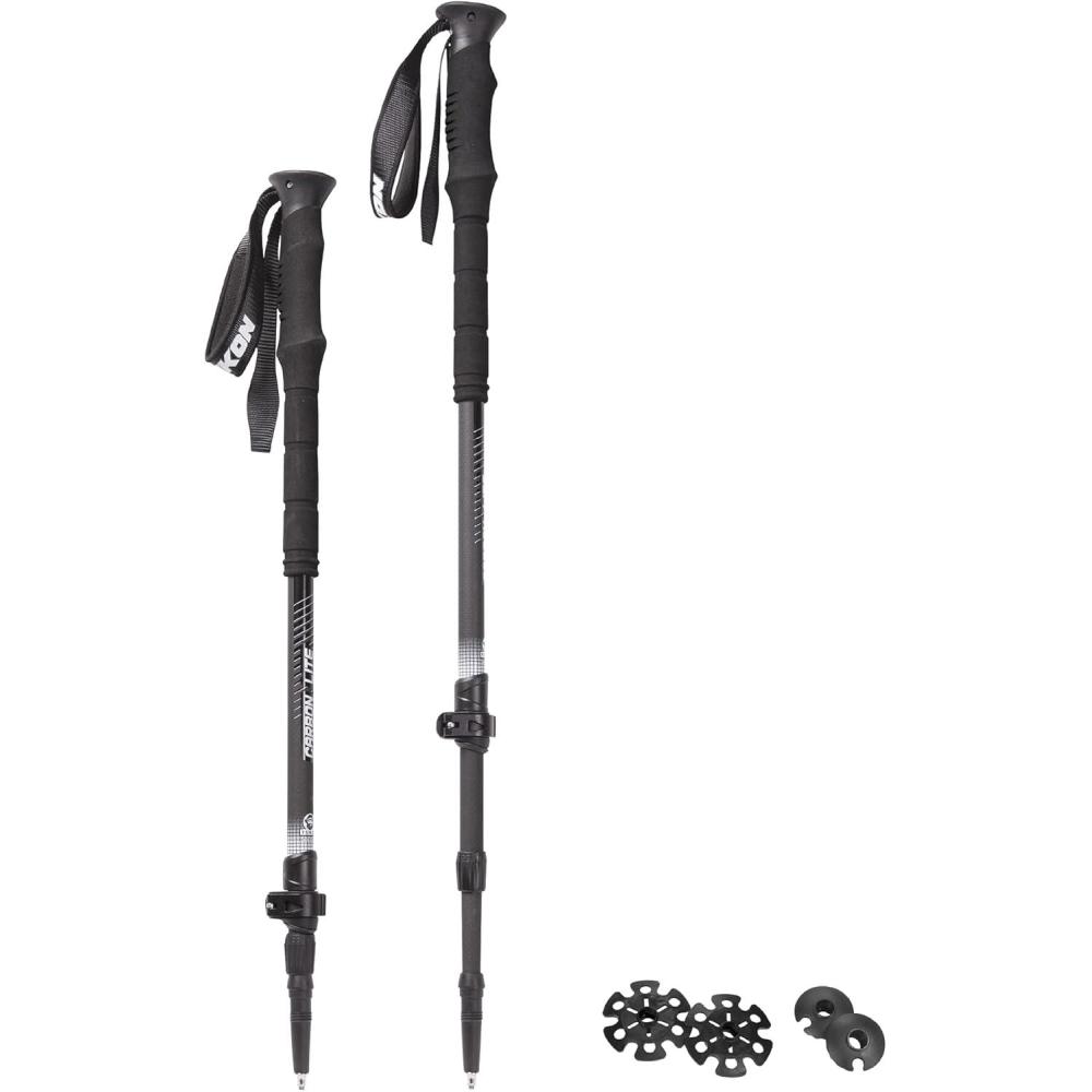 image:imageYukon Charlies Sherpa Trekking Poles Twist Lock Adjustment System Hiking Poles and Snow Baskets Multiple Styles amp SizesCarbon Lite Flip Out Trekking Poles