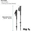 Yukon Charlie’s Sherpa Trekking Poles, Twist Lock Adjustment System, Hiking Poles and Snow Baskets, Multiple Styles & Sizes(Carbon Lite Flip Out Trekking Poles)