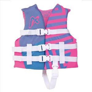 Airhead Children’s Trend Life Vest – USCG Approved Life Jacket – 22-25 in Chest Size – 33-55 lbs. – Ideal for Boating, Watersports, Swimming, Wakeboard & More(Hot Pink and Sky Blue)